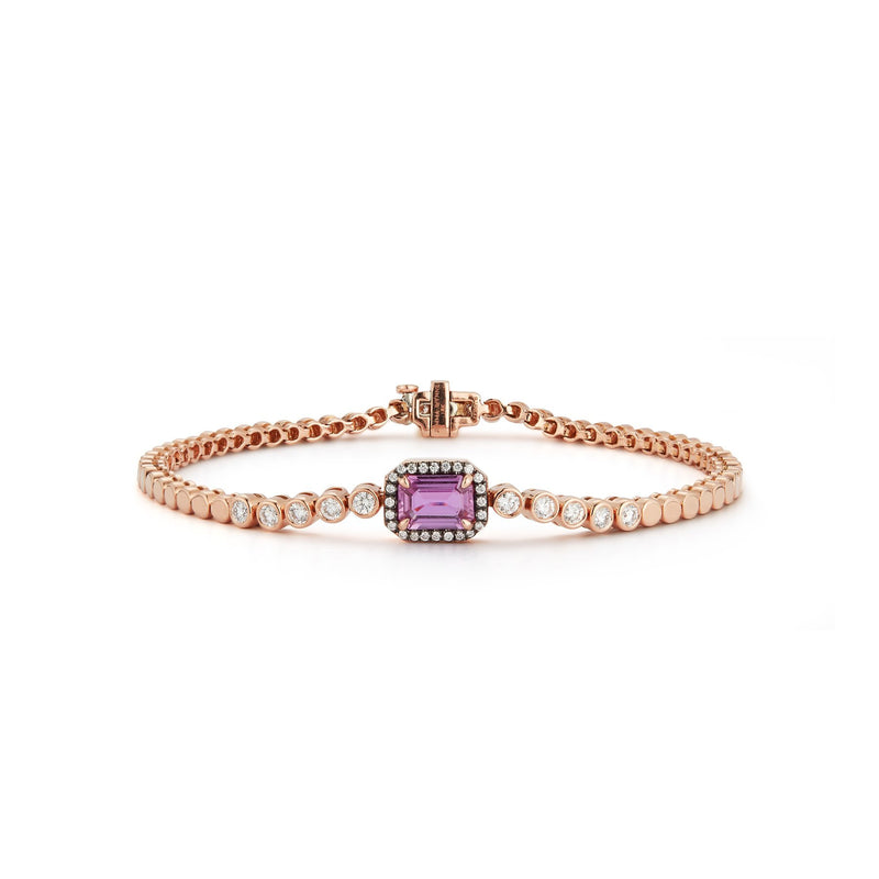 Le Vian Diamond Bolo Bracelet 1-3/8 ct tw 14K Strawberry Gold 9.5